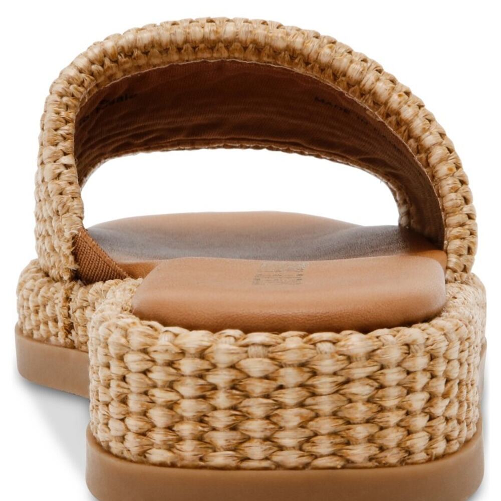 Steve Madden Women's Boardwalk Espadrille Slide Sandals Natural Raffia Size 10 - Picture 3 of 5